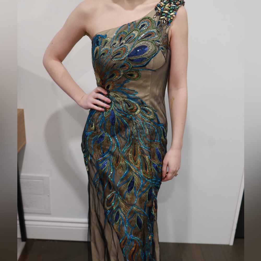 Jovani Peacock Gown
